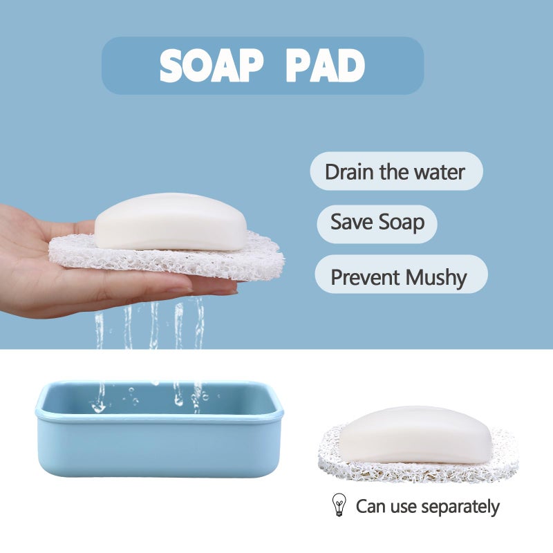 PUTING Travel Soap Case, Silicone Travel Soap Container, Leakproof Soap Holder with Lid, Shatterproof Shampoo Bar Holder for Bathroom, Travel, Gym, Camp(Grey Blue) - Image 5